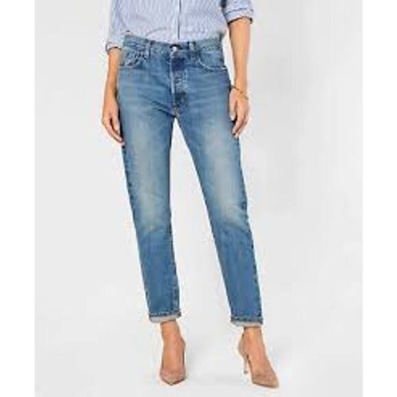 Outerknown Women's SEA Light Wash Generation Slim Selvedge 5 Pocket Jeans SZ 31 - Picture 2 of 11